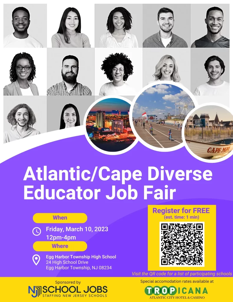 Atlantic Cape Diverse Educator Job Fair Flyer