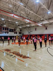 Middle Township Dancers practicing in gym