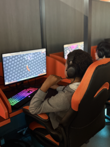 A student utilizing the new MTMS Esports Lab