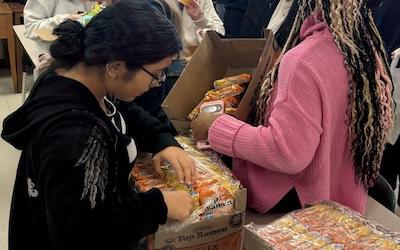 Middle Township High School Key Club members prepare meals to combat weekend hunger