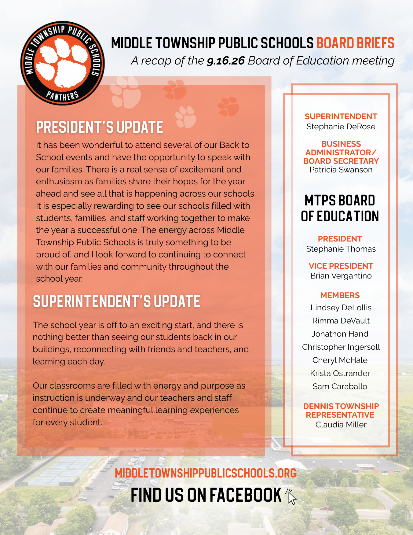 MTPS Board Briefs 9.16.26 board briefs thumbnail august Decorative image