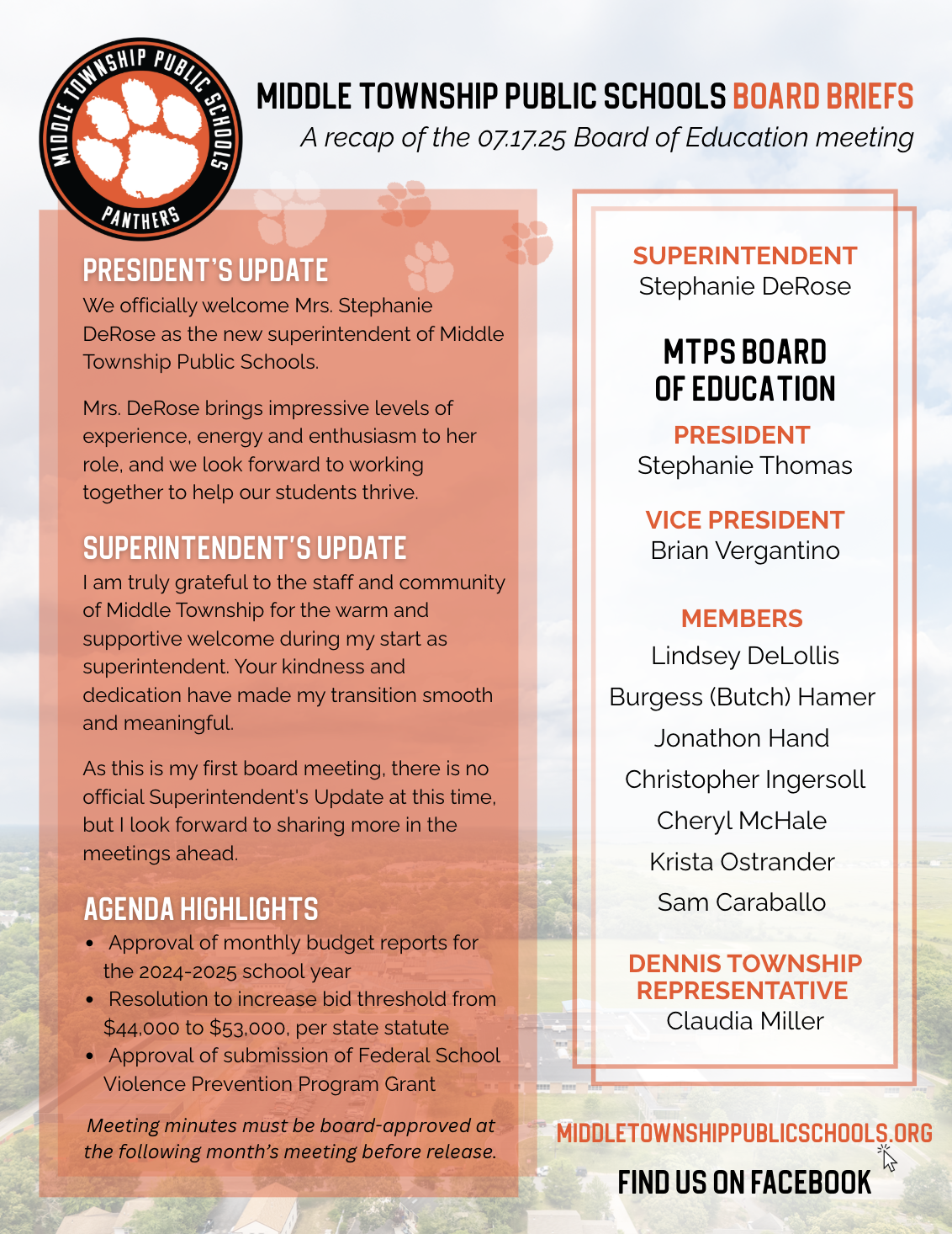 Middle Township Board Briefs Thumbnail