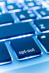Opt Out Graphic keyboard
